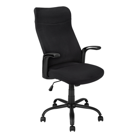 MONARCH SPECIALTIES Office Chair, Adjustable Height, Swivel, Ergonomic, Armrests, Computer Desk, Work, Metal, Black I 7248